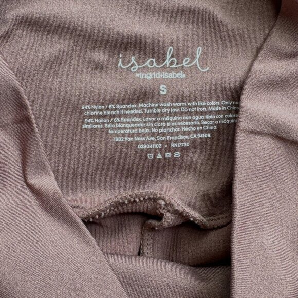 Seamless Ribbed Maternity Bike Shorts Ingrid & Isabel Brown Small Women’s - Picture 4 of 4